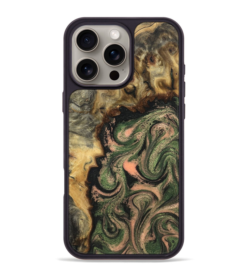 iPhone 16 Pro Max Wood Phone Case - Tyree (Green, 820151)