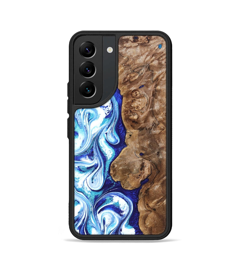 Galaxy S22 Wood Phone Case - Janna (Blue, 820154)