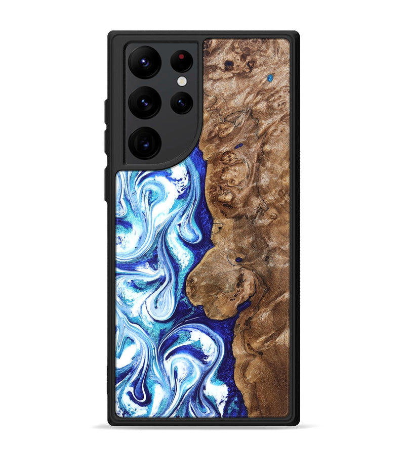 Galaxy S22 Ultra Wood Phone Case - Janna (Blue, 820154)