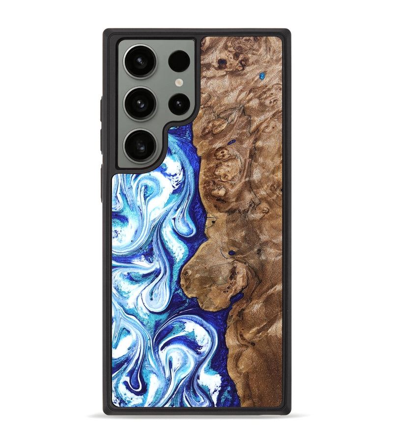Galaxy S23 Ultra Wood Phone Case - Janna (Blue, 820154)