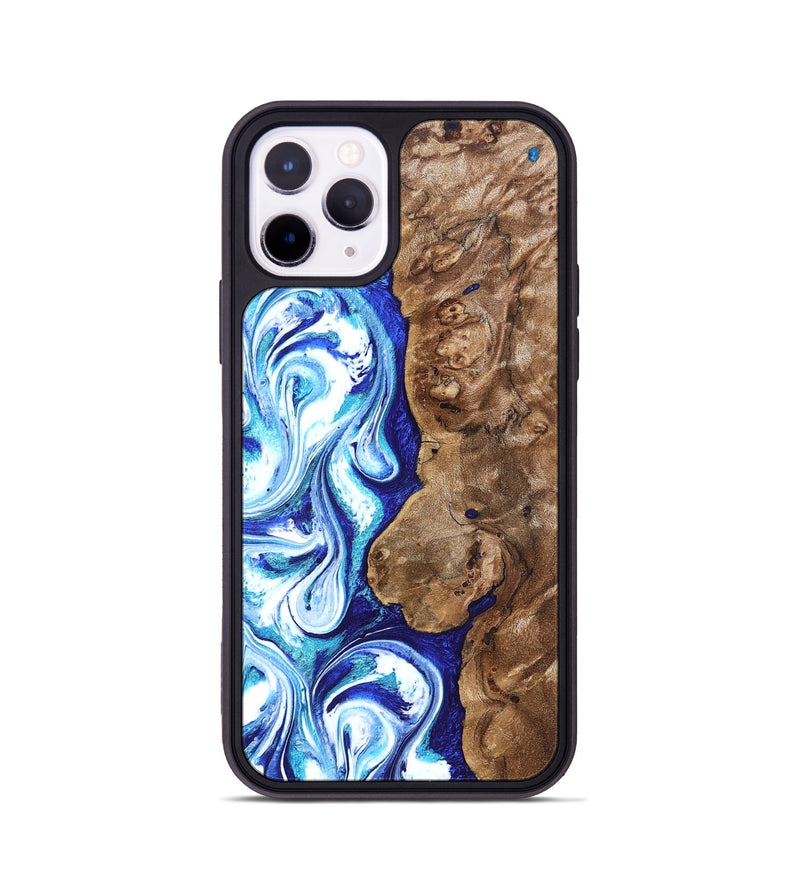 iPhone 11 Pro Wood Phone Case - Janna (Blue, 820154)