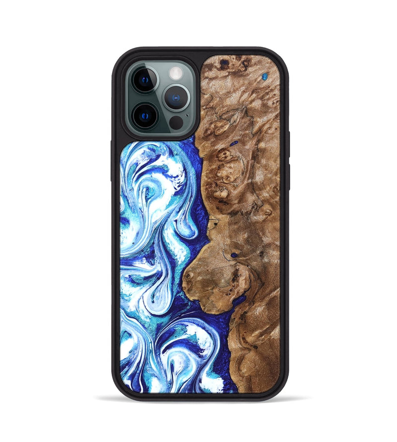 iPhone 12 Pro Wood Phone Case - Janna (Blue, 820154)