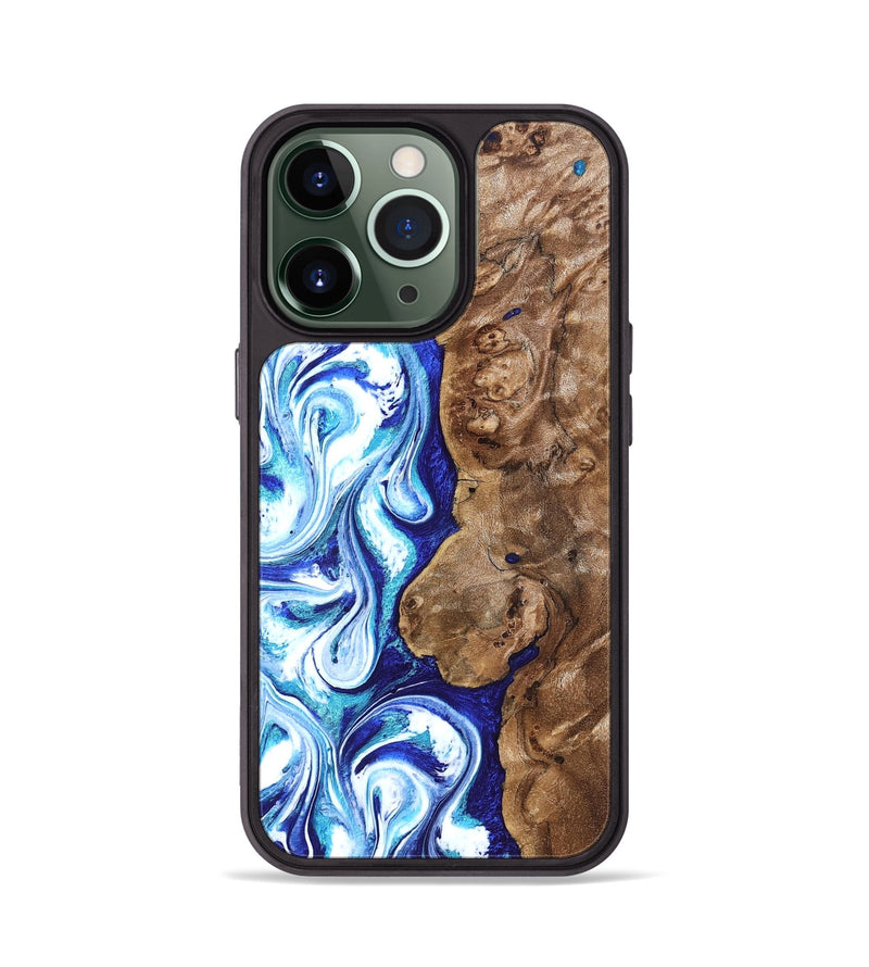 iPhone 13 Pro Wood Phone Case - Janna (Blue, 820154)