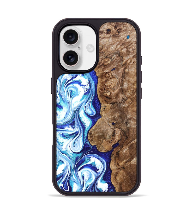 iPhone 17 Wood Phone Case - Janna (Blue, 820154)