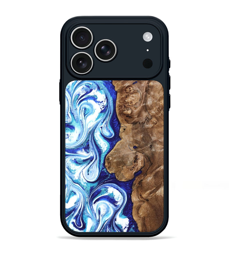 iPhone 17 Pro Max Wood Phone Case - Janna (Blue, 820154)
