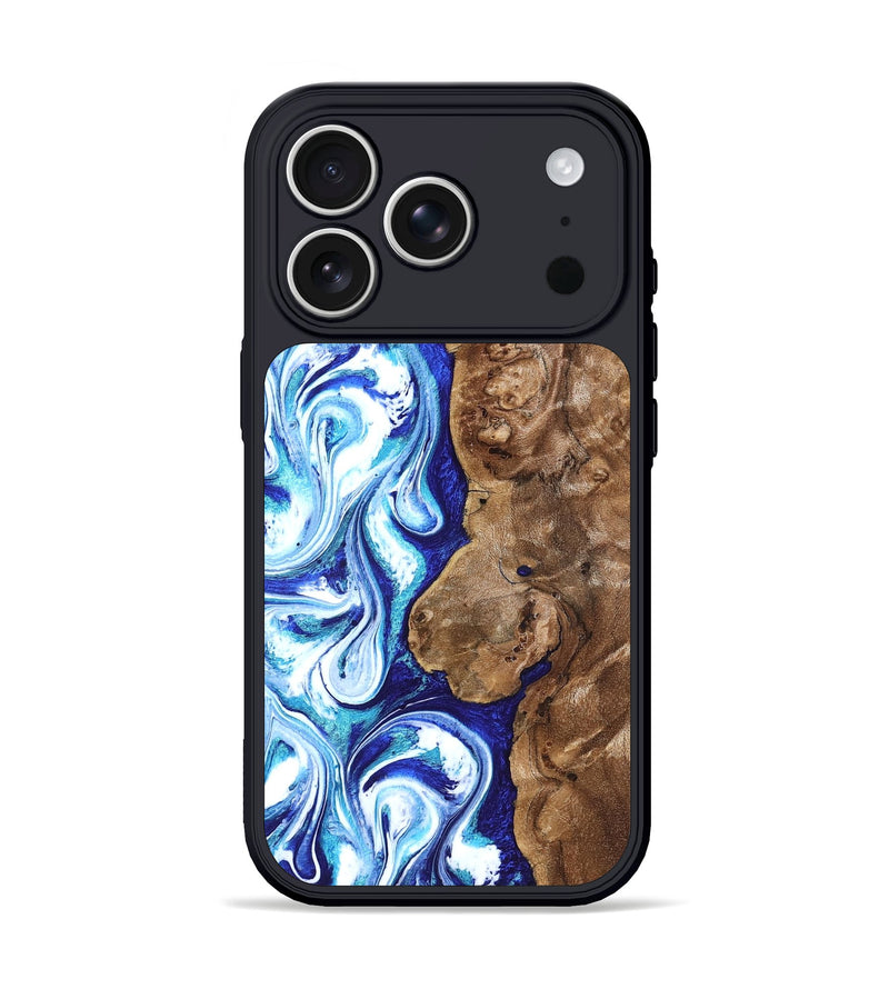 iPhone 17 Pro Wood Phone Case - Janna (Blue, 820154)