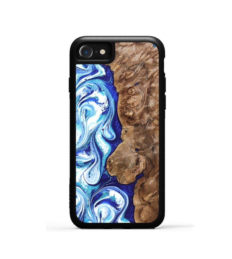 iPhone SE Wood Phone Case - Janna (Blue, 820154)