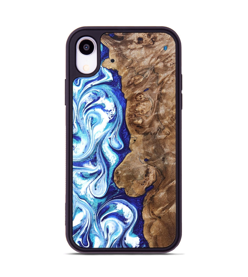iPhone Xr Wood Phone Case - Janna (Blue, 820154)