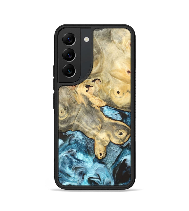 Galaxy S22 Wood Phone Case - Syble (Blue, 820155)