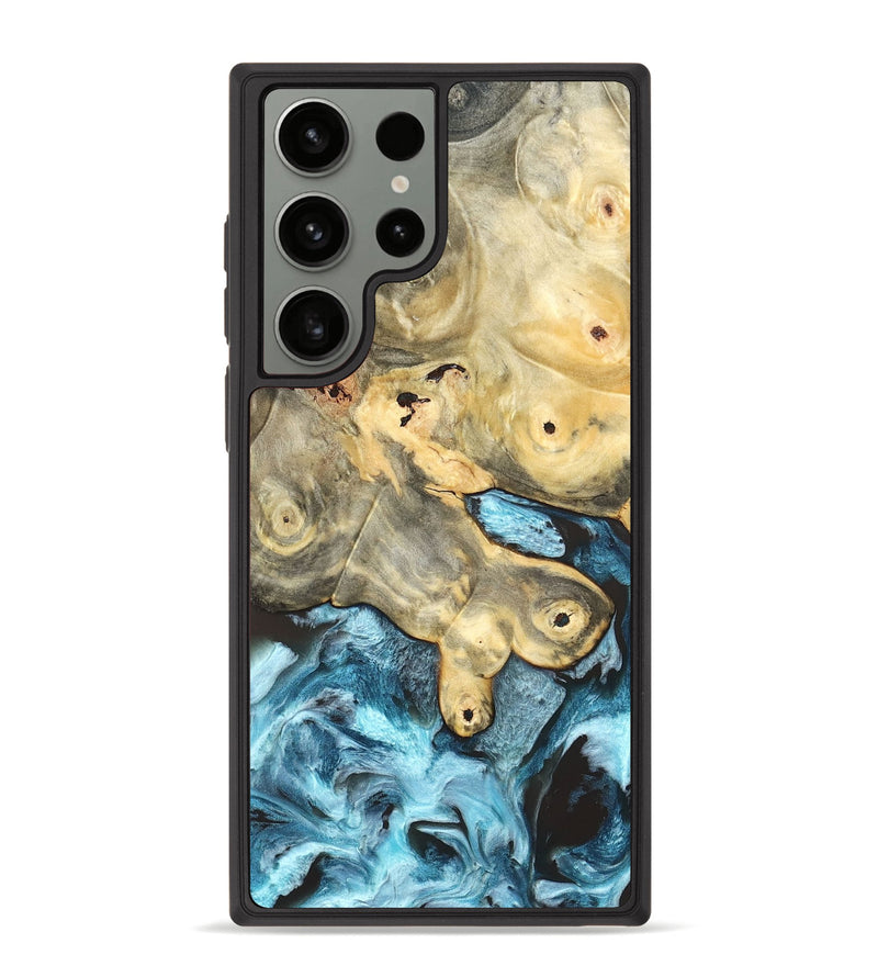 Galaxy S23 Ultra Wood Phone Case - Syble (Blue, 820155)