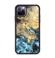 iPhone 11 Pro Max Wood Phone Case - Syble (Blue, 820155)