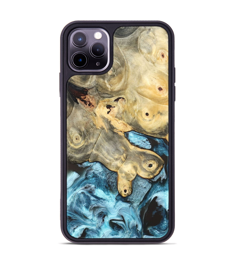 iPhone 11 Pro Max Wood Phone Case - Syble (Blue, 820155)