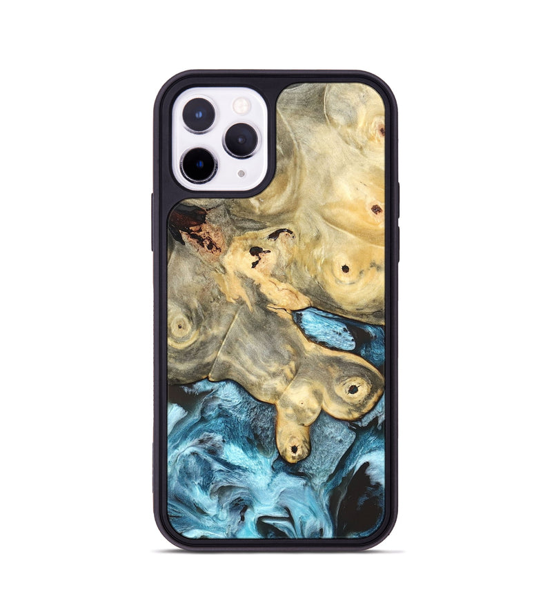 iPhone 11 Pro Wood Phone Case - Syble (Blue, 820155)