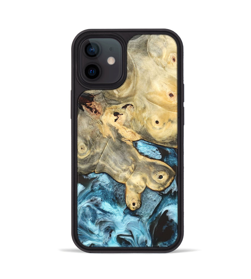 iPhone 12 Wood Phone Case - Syble (Blue, 820155)