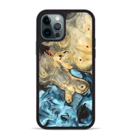 iPhone 12 Pro Max Wood Phone Case - Syble (Blue, 820155)