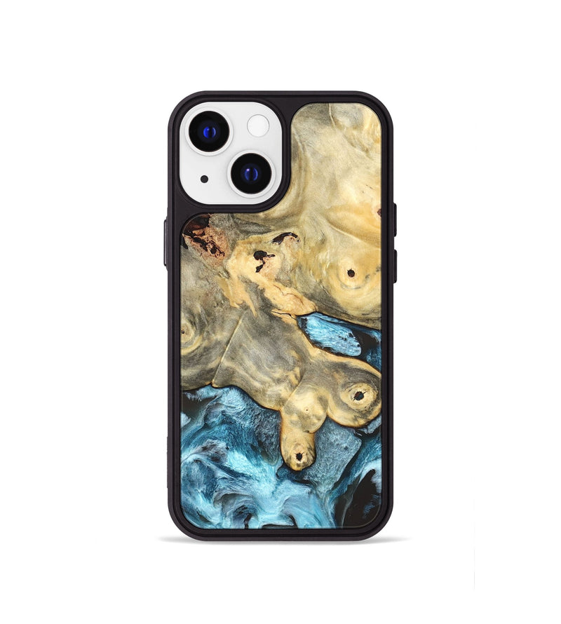 iPhone 13 mini Wood Phone Case - Syble (Blue, 820155)
