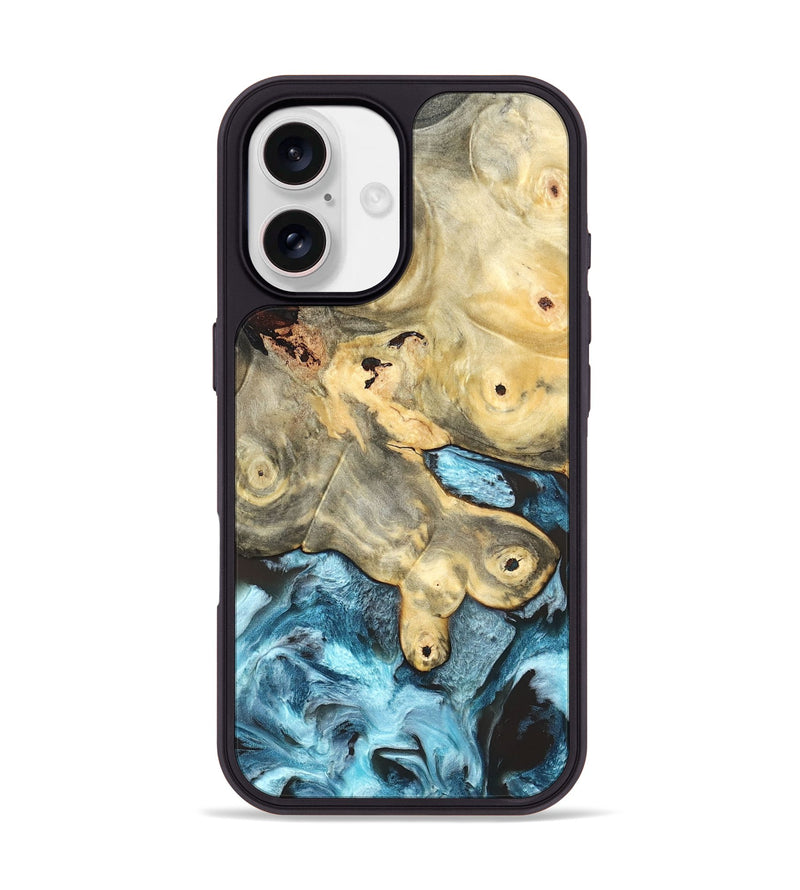 iPhone 17 Wood Phone Case - Syble (Blue, 820155)