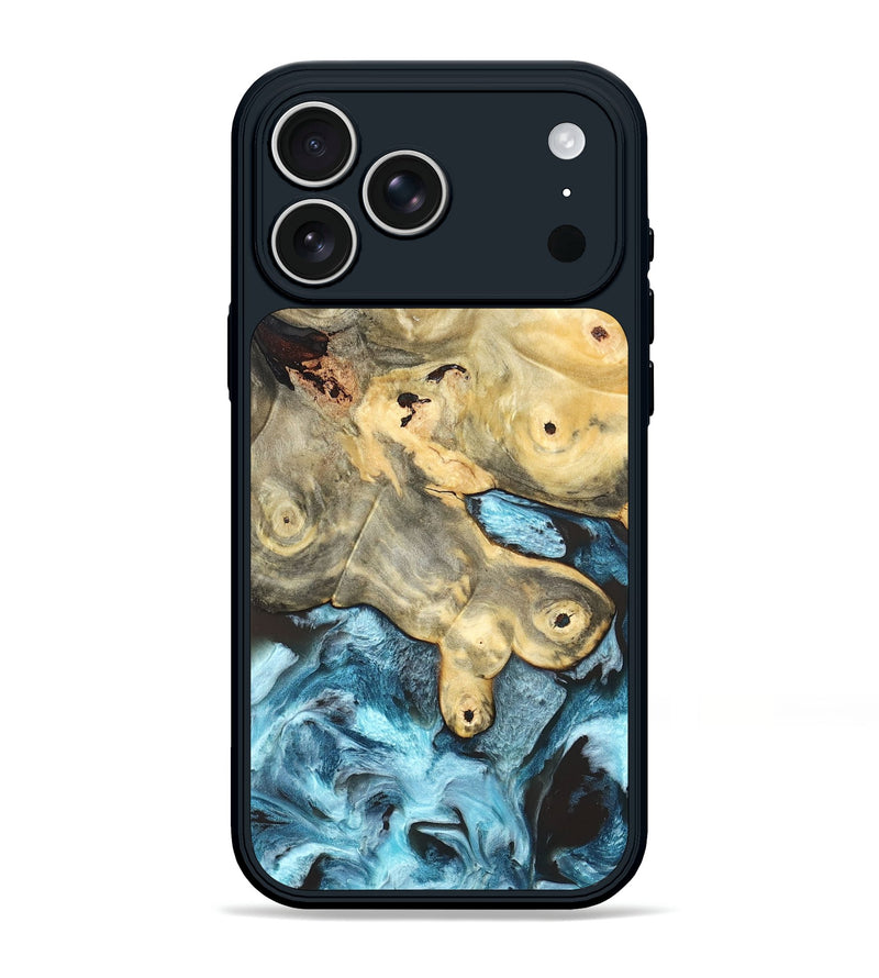 iPhone 17 Pro Max Wood Phone Case - Syble (Blue, 820155)