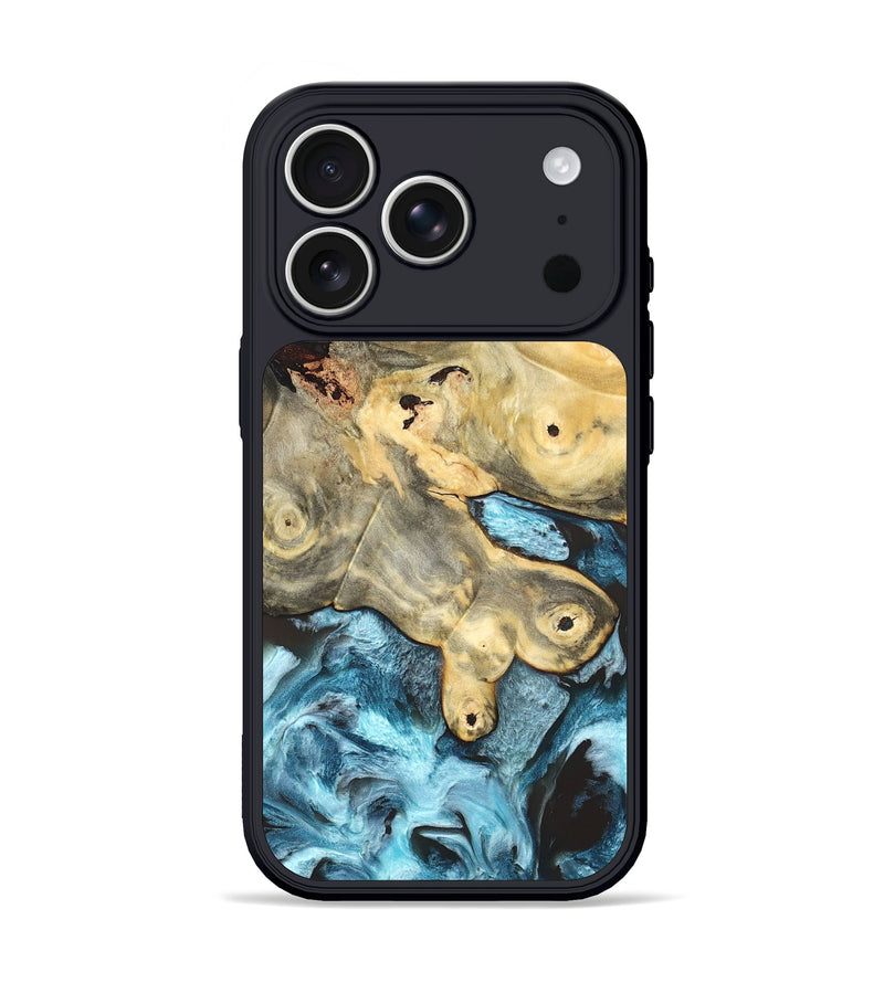 iPhone 17 Pro Wood Phone Case - Syble (Blue, 820155)