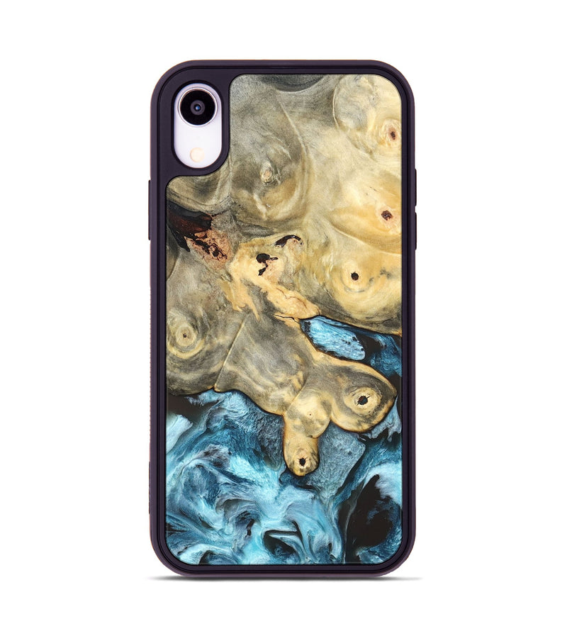 iPhone Xr Wood Phone Case - Syble (Blue, 820155)