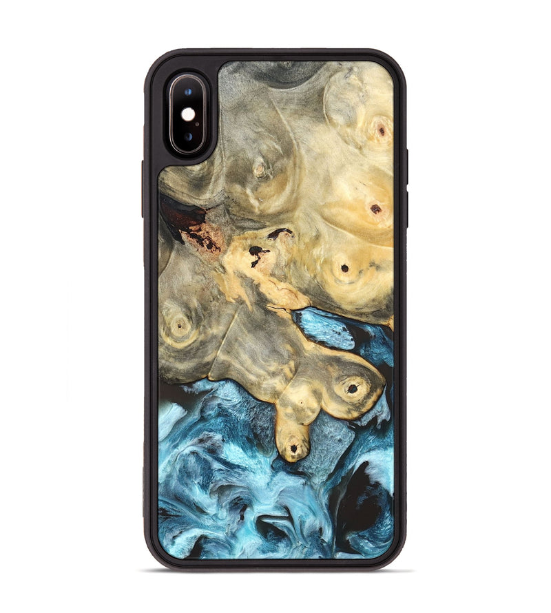 iPhone Xs Max Wood Phone Case - Syble (Blue, 820155)