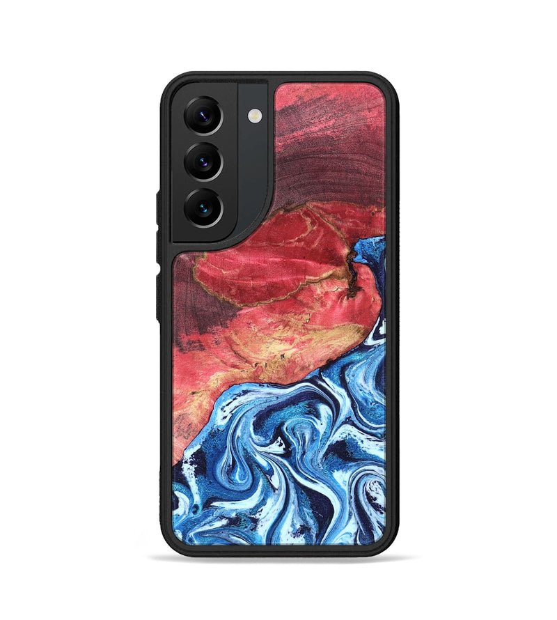Galaxy S22 Wood Phone Case - Aura (Blue, 820156)