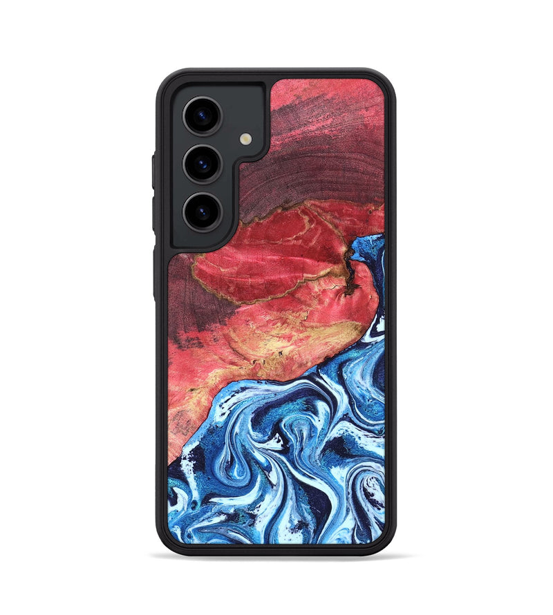 Galaxy S24 Wood Phone Case - Aura (Blue, 820156)