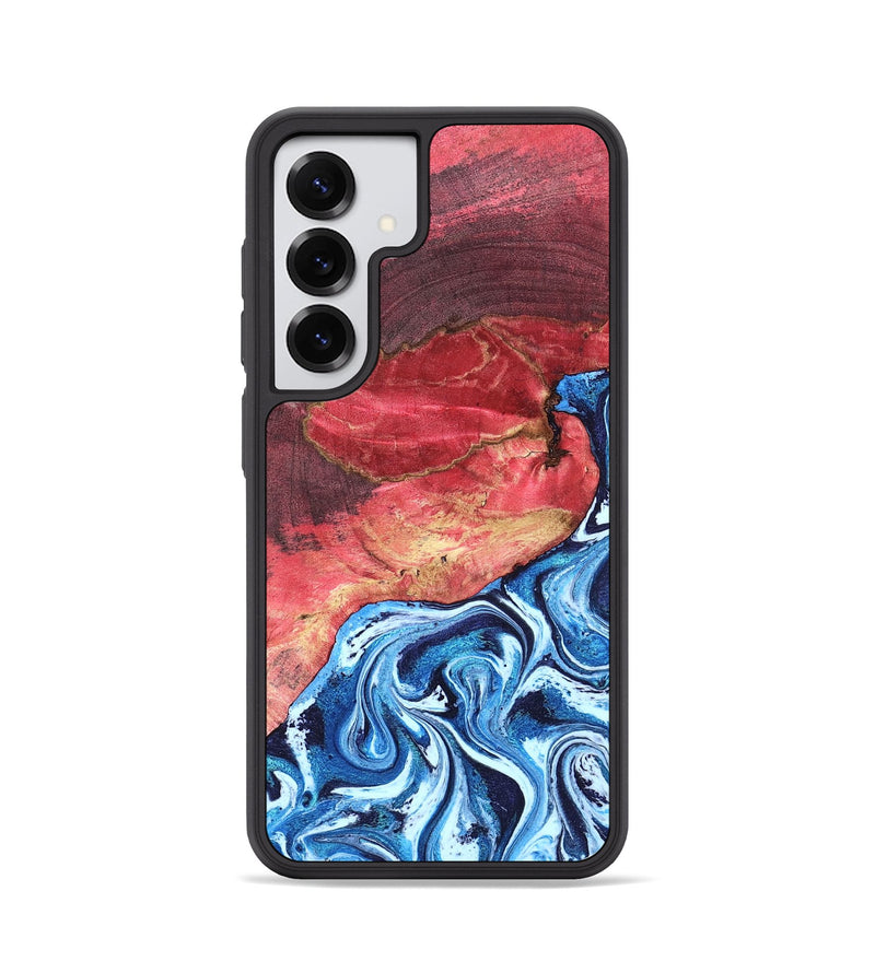 Galaxy S25 Wood Phone Case - Aura (Blue, 820156)