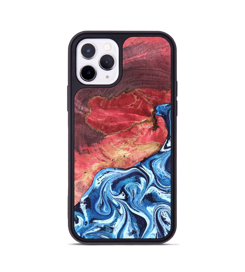 iPhone 11 Pro Wood Phone Case - Aura (Blue, 820156)