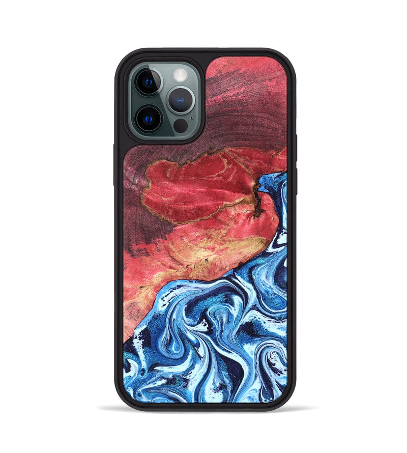 iPhone 12 Pro Wood Phone Case - Aura (Blue, 820156)