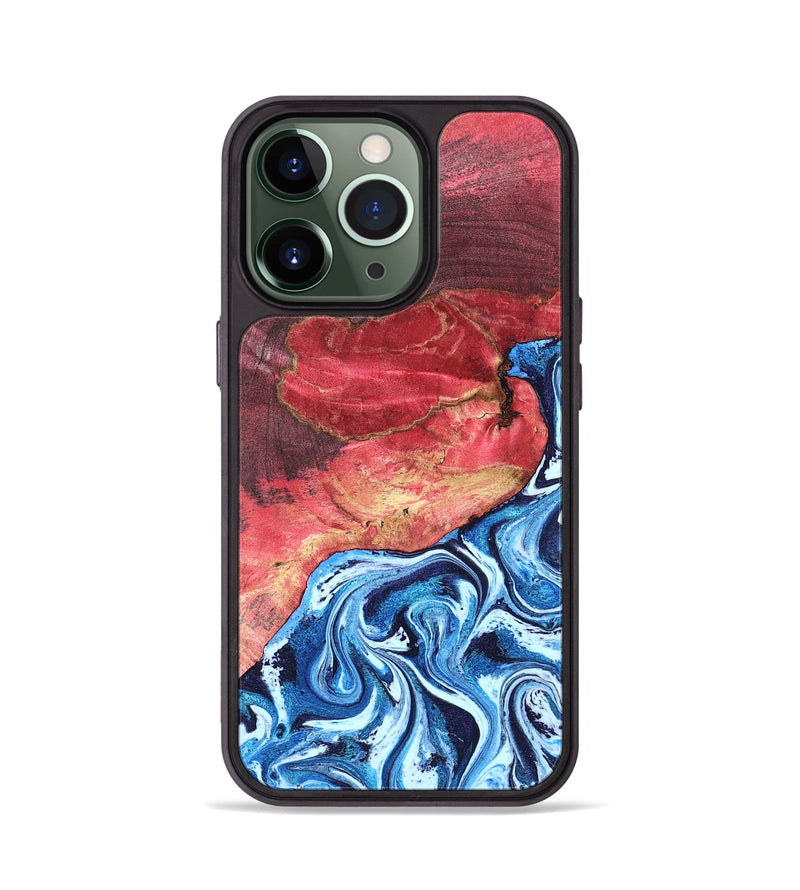 iPhone 13 Pro Wood Phone Case - Aura (Blue, 820156)
