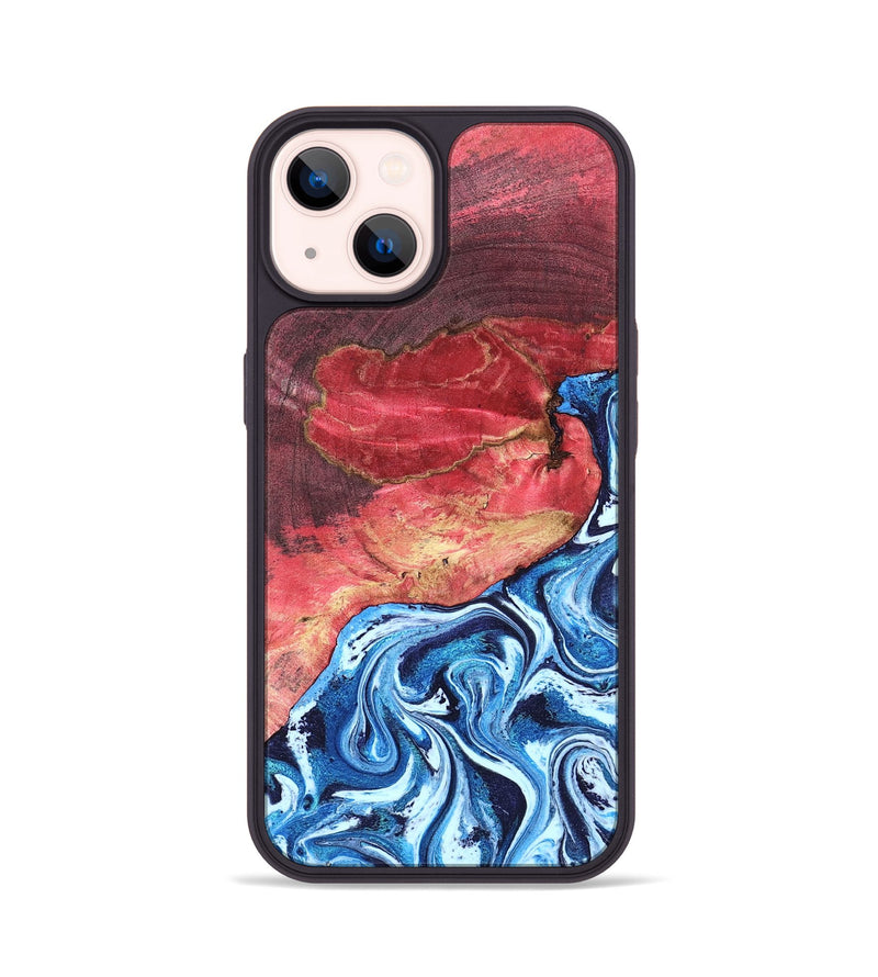 iPhone 14 Wood Phone Case - Aura (Blue, 820156)