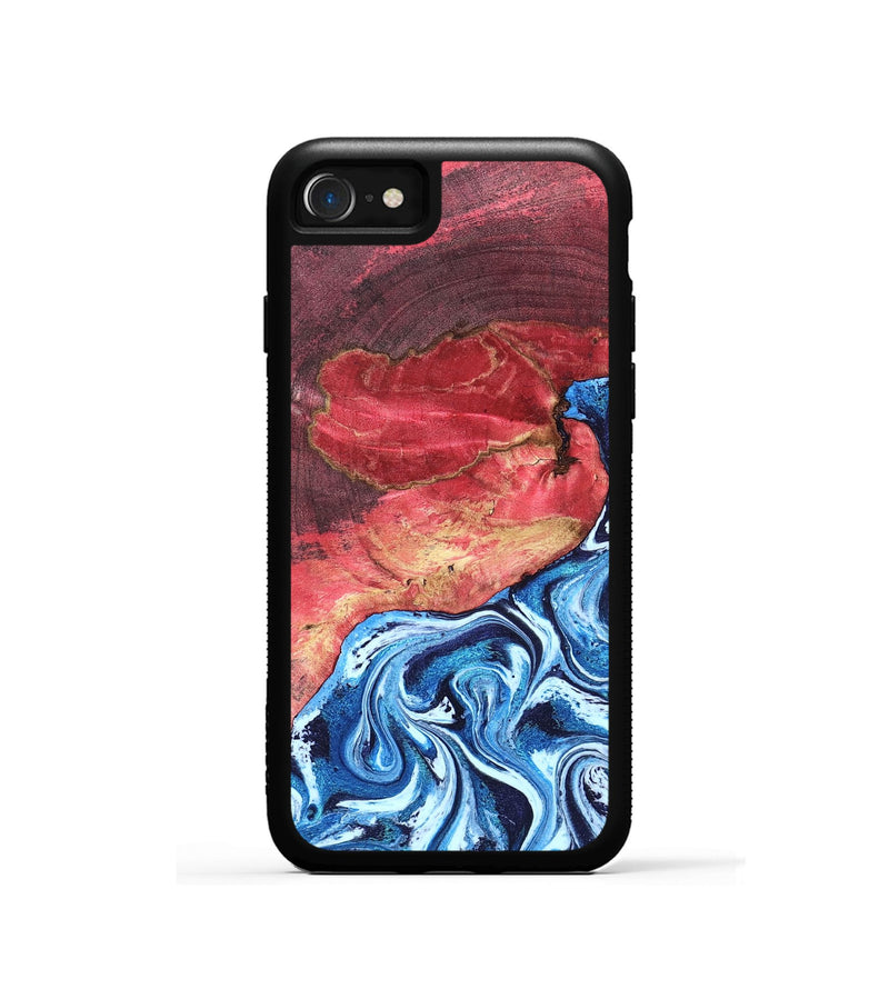 iPhone SE Wood Phone Case - Aura (Blue, 820156)