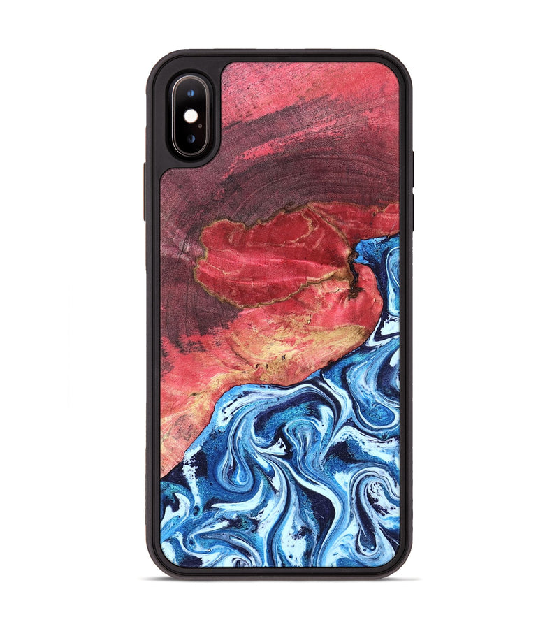 iPhone Xs Max Wood Phone Case - Aura (Blue, 820156)
