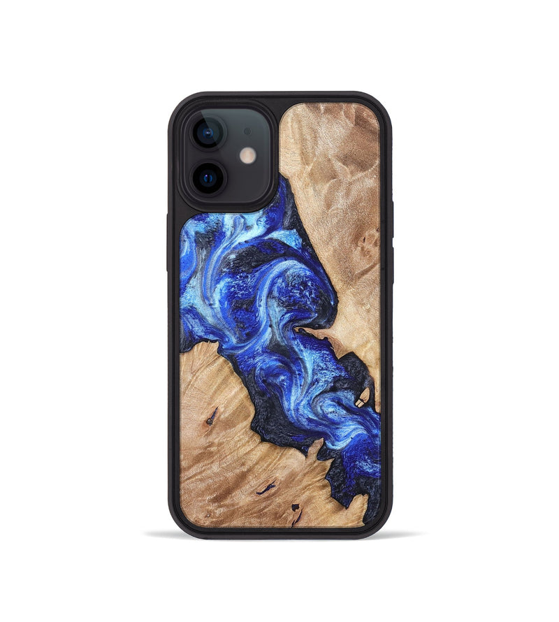 iPhone 12 mini Wood Phone Case - Jenesis (Blue, 820157)