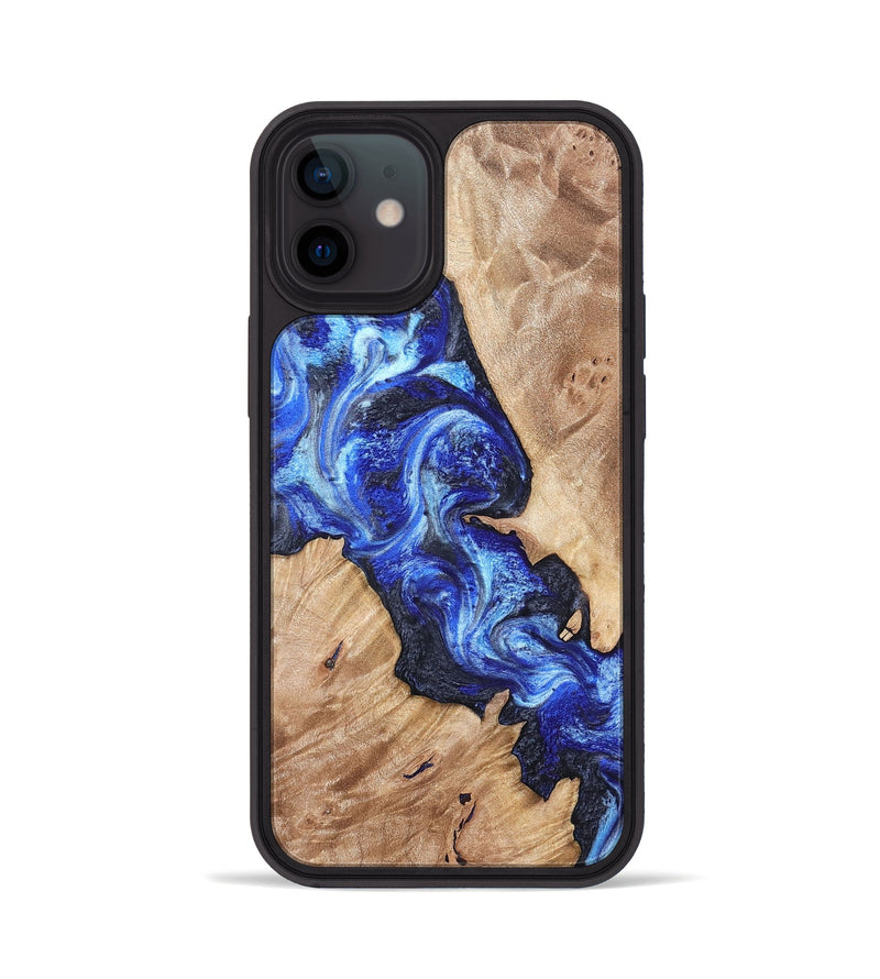 iPhone 12 Wood Phone Case - Jenesis (Blue, 820157)