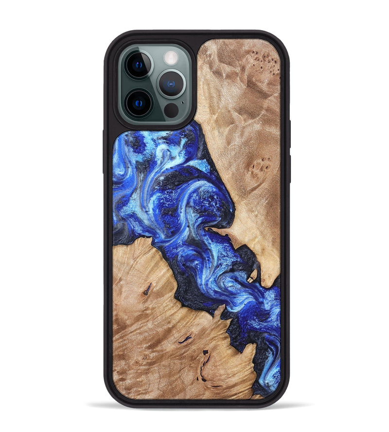 iPhone 12 Pro Max Wood Phone Case - Jenesis (Blue, 820157)