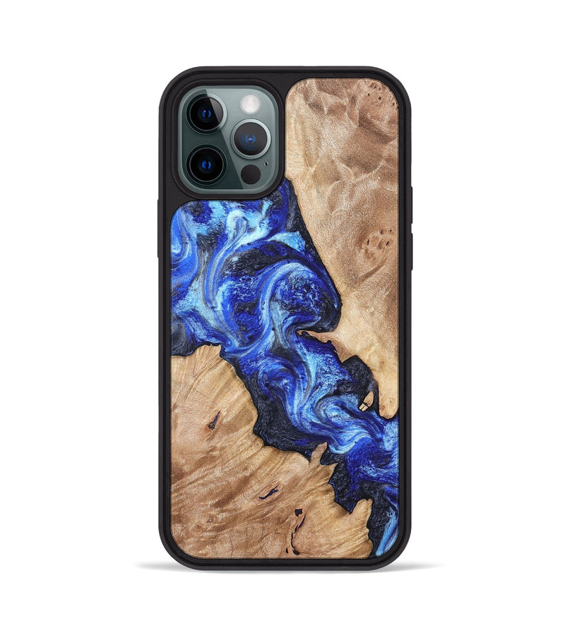 iPhone 12 Pro Wood Phone Case - Jenesis (Blue, 820157)