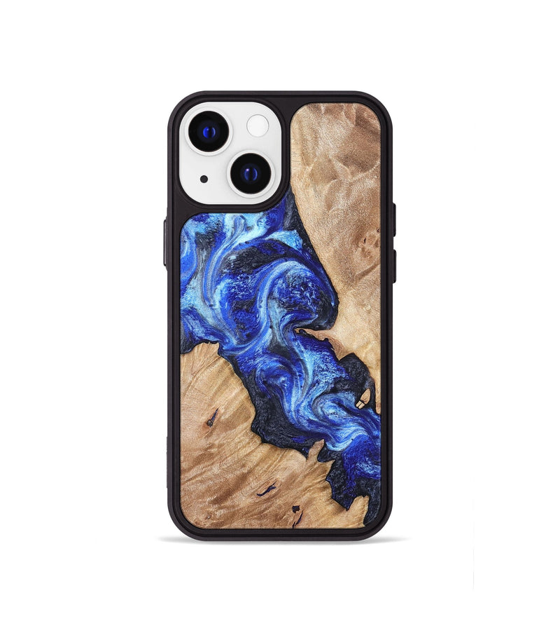 iPhone 13 mini Wood Phone Case - Jenesis (Blue, 820157)