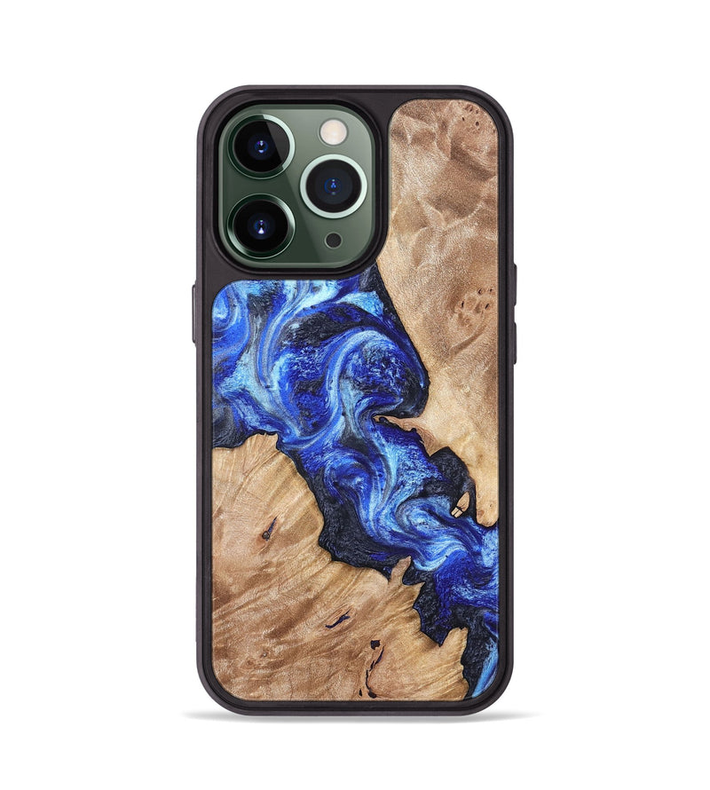 iPhone 13 Pro Wood Phone Case - Jenesis (Blue, 820157)