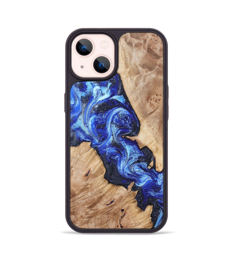 iPhone 14 Wood Phone Case - Jenesis (Blue, 820157)