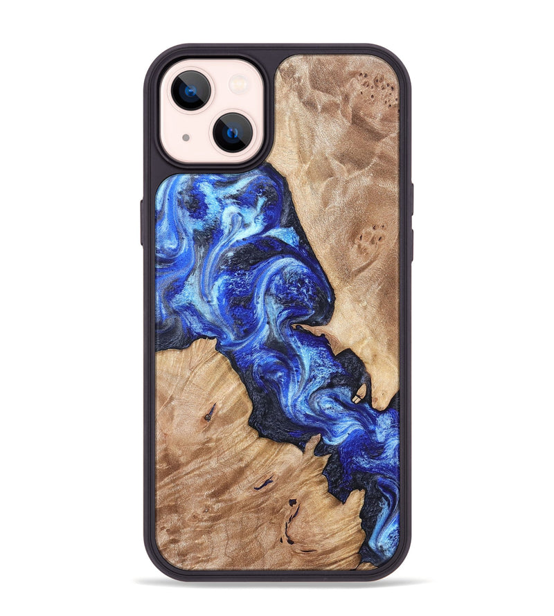 iPhone 14 Plus Wood Phone Case - Jenesis (Blue, 820157)