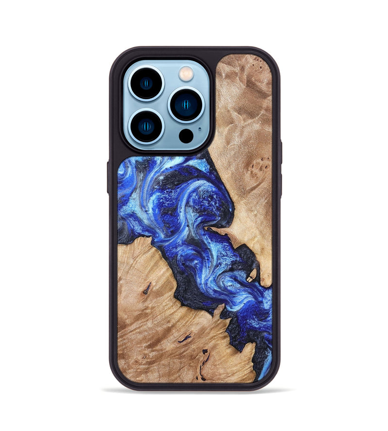iPhone 14 Pro Wood Phone Case - Jenesis (Blue, 820157)