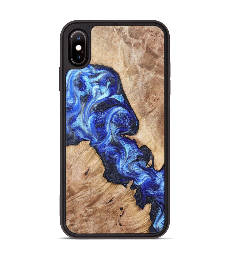 iPhone Xs Max Wood Phone Case - Jenesis (Blue, 820157)