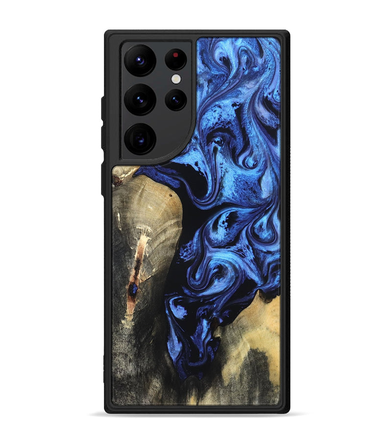 Galaxy S22 Ultra Wood Phone Case - Jeana (Blue, 820158)