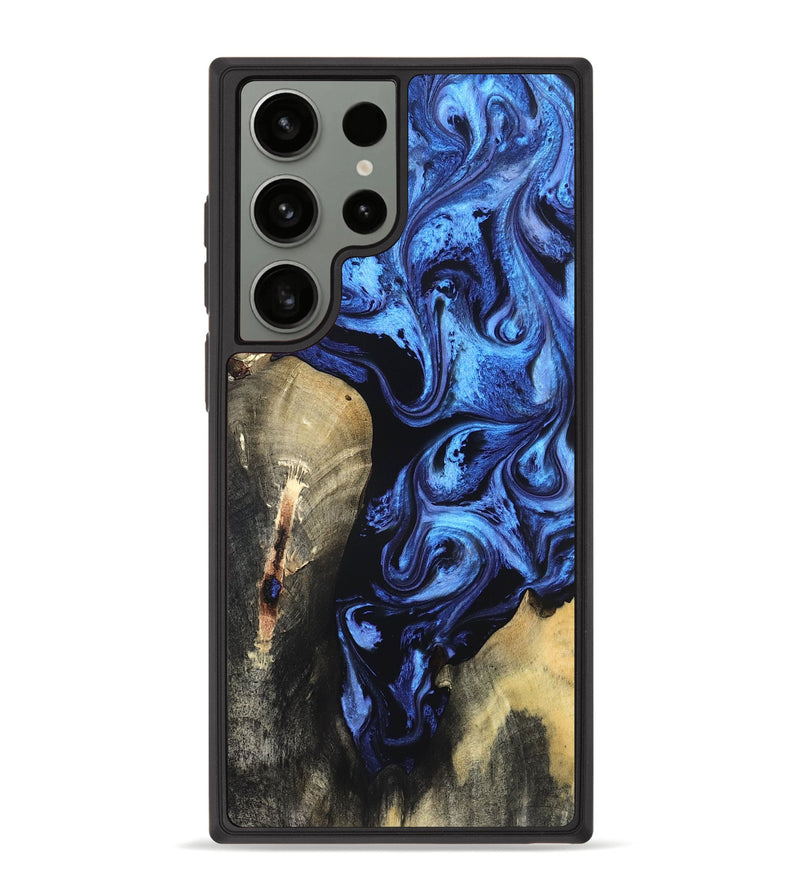 Galaxy S23 Ultra Wood Phone Case - Jeana (Blue, 820158)