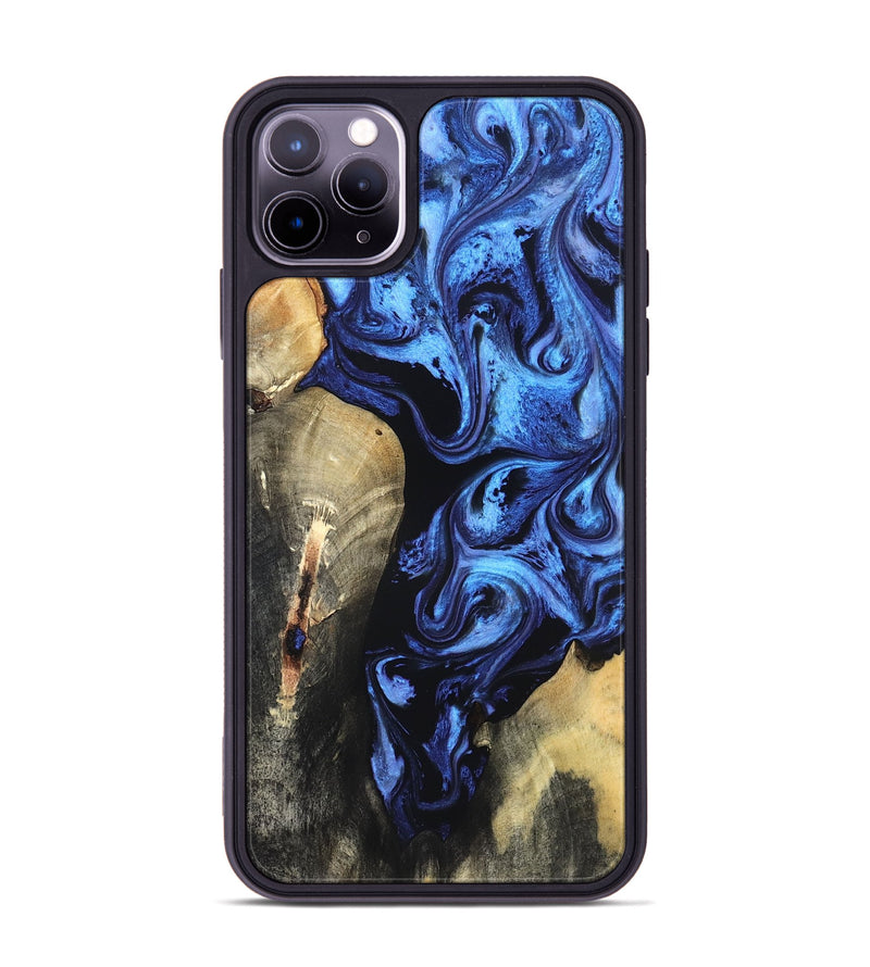 iPhone 11 Pro Max Wood Phone Case - Jeana (Blue, 820158)