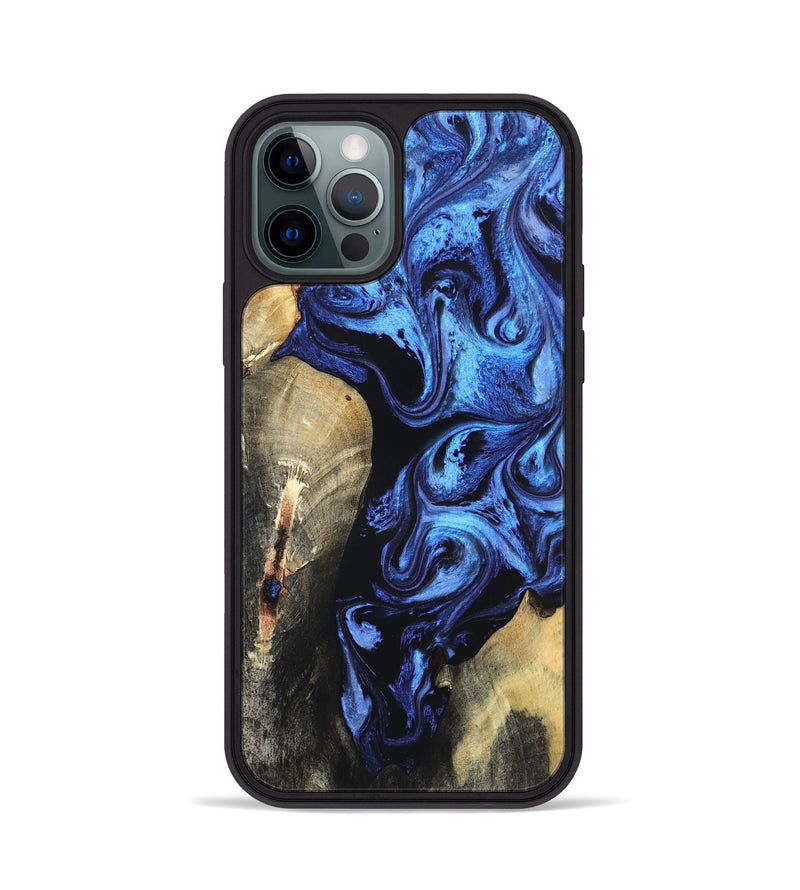 iPhone 12 Pro Wood Phone Case - Jeana (Blue, 820158)