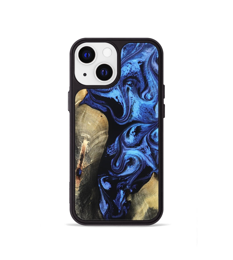 iPhone 13 mini Wood Phone Case - Jeana (Blue, 820158)