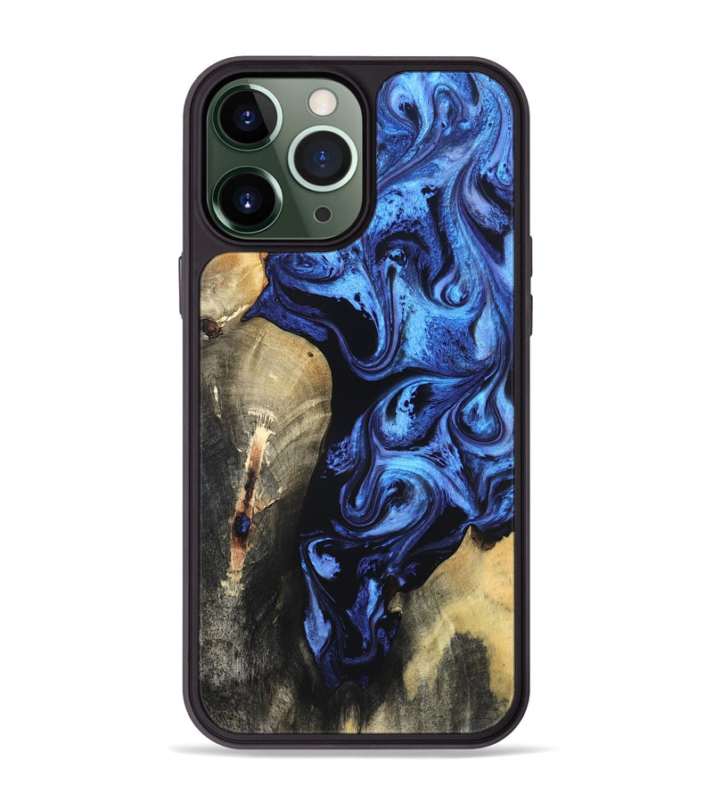 iPhone 13 Pro Max Wood Phone Case - Jeana (Blue, 820158)